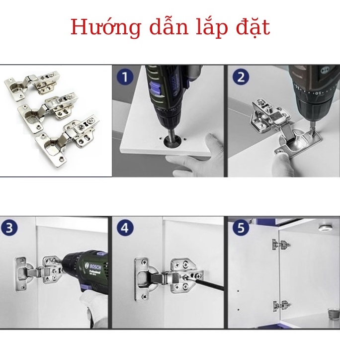 Bản lề giảm chấn Bản lề bằng inox không gỉ Nguyên Việt cao cấp giá tốt