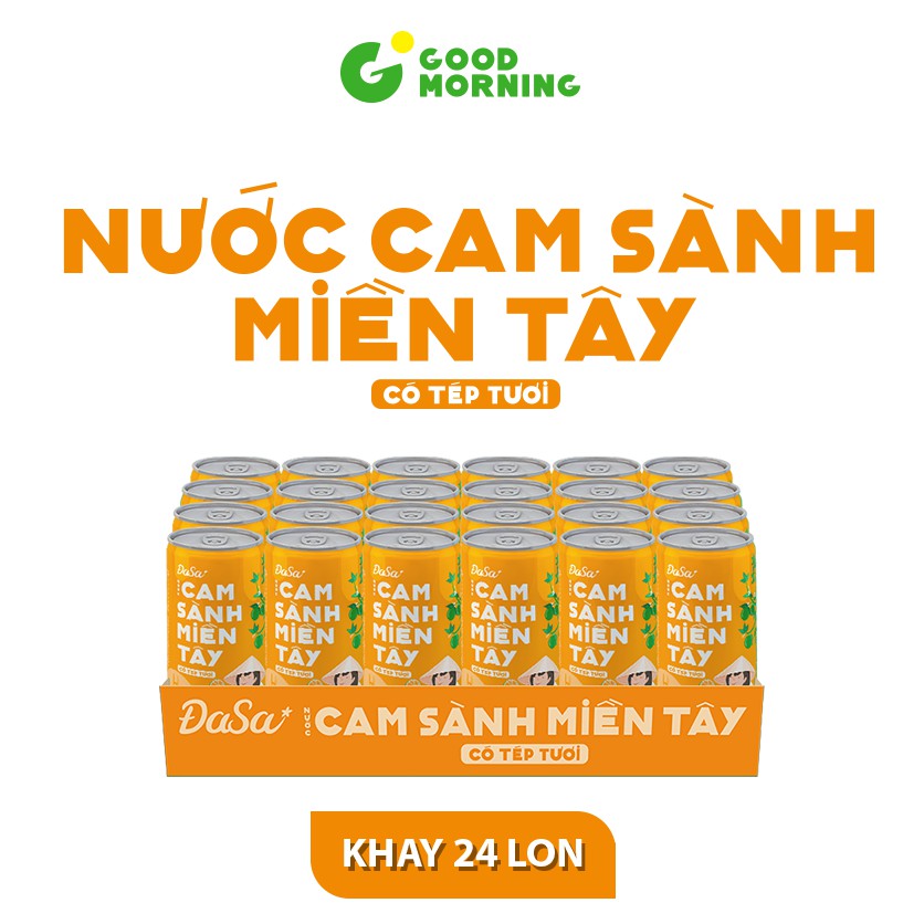 Nước Cam Sành Miền Tây DaSa - Khay 24 lon x 240ml