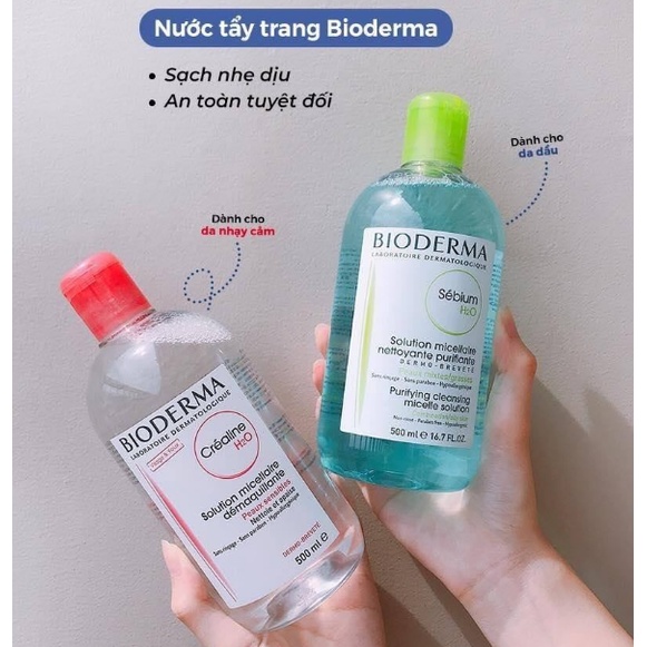 [Nội địa Pháp] Nước Tẩy Trang BIODERMA Sensibio H20 500ml