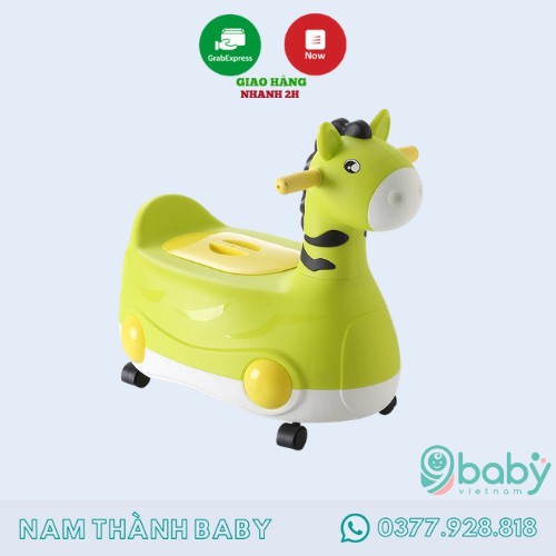 FREE SHIP !!! Bô trẻ em hình thú có bánh xe 2 trong 1 9BABY - Hàng chính hãng - XANH LÁ