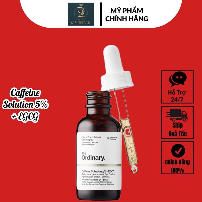 (Auth-có Bill) Serum mắt Caffeine Solution 5% + EGCG - The Ordinary