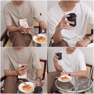 Áo thun ngắn tay trơn RONNY chất liệu cotton mỏng thấm hút mồ hôi