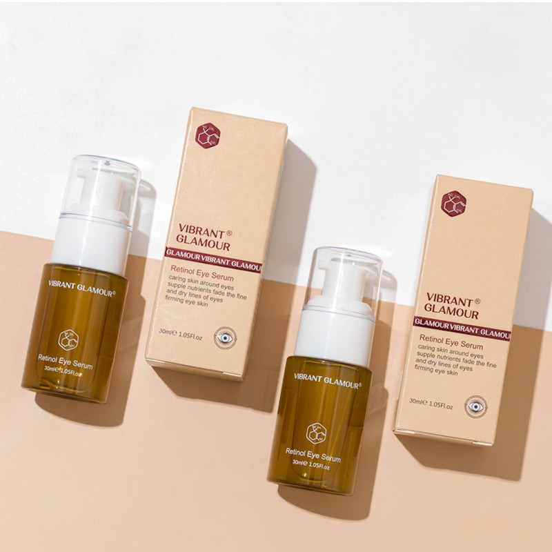 Serum dưỡng da mắt Vibrant GLAMOUR bổ sung Collagen Vitamin A hoạt tính dưỡng ẩm làm trắng da chống lão hóa 30ml | BigBuy360 - bigbuy360.vn