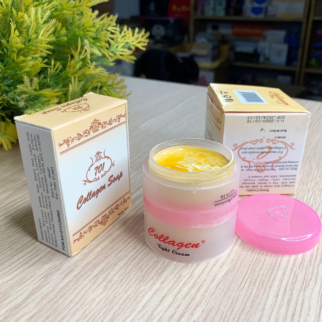 Kem Collagen Plus Vit E  - Bộ Kem Nám Tàn Nhang Indonesia