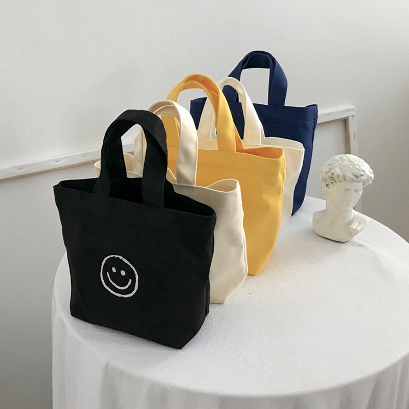 Túi Vải Canvas Đựng Hộp Cơm Trưa Có Thể Tái Sử Dụng Tiện Lợi Chất Lượng