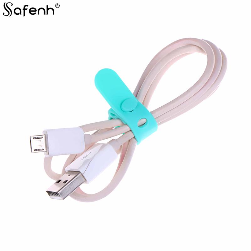 Bộ 4 Phụ Kiện Bảo Vệ Dây Cáp USB / Điện Thoại Bằng Silicon 7.5cm Tiện Dụng Mang Theo Du Lịch