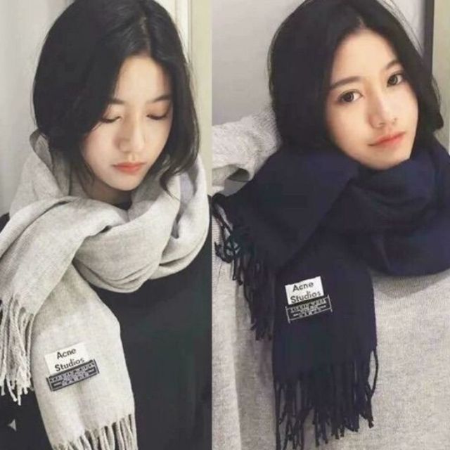 (Có nhiều màu) Khăn Acne Studios len xù made in ITALY
