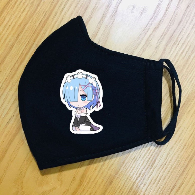 Khẩu trang anime Ramrem , Emilia , Rem ,Ram/ khẩu trang re zero ramrem