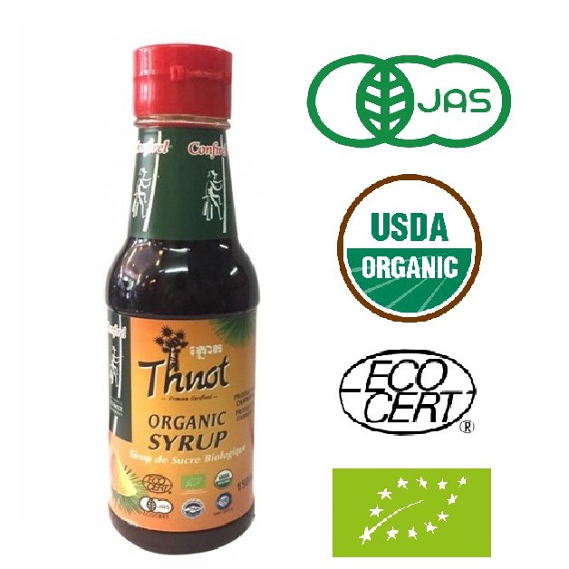 Đường mật Thốt nốt hữu cơ 150ml @Hàng-Campuchia CONFIREL Organic-Syrup-Thnot-USDA-JAS-EU-by-Authentic-Khmer-Product