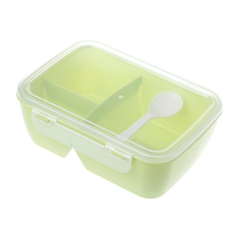 Hộp cơm Hình Vuông Kèm Muỗng Có Thể Dùng Trong Lò Vi Sóng