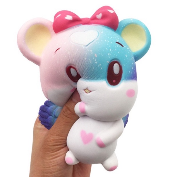 Squishy Lớn JUMBO Hình SÓC BAY TRÁI TIM MÀU TRẮNG Đồ Chơi Xốp Giảm Stress Hình mềm mịn dễ Thương đàn hồi Cho Bé