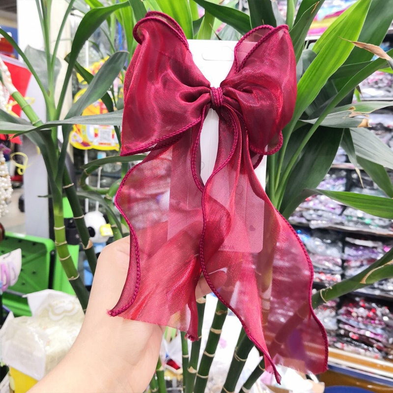 Kẹp Tóc Đính Nơ Và Ngọc Trai Cỡ Lớn Dễ Thương