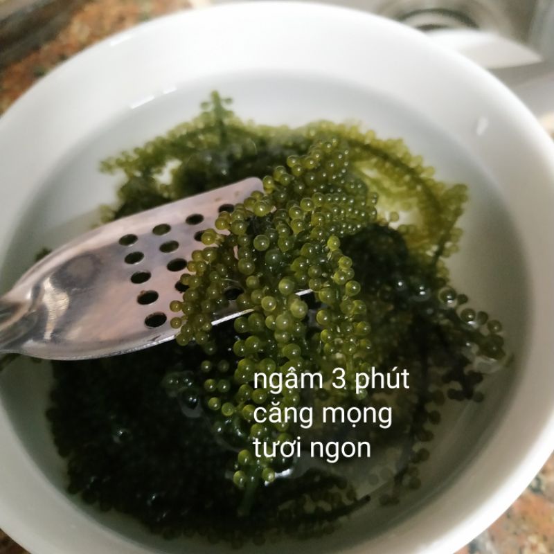 Rong nho tách nước 100gr - tặng 1 gói sốt mè rang