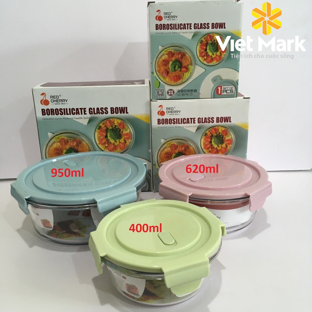 Hộp đựng thực phẩm-hộp đựng thức ăn thủy tinh để lò vi sóng 400ml-620ml-950ml