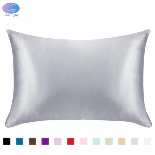 Áo gối lụa giả có dây kéo dùng để trang trí phòng ngủ
