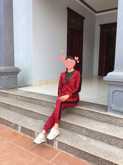 XẢ KHO- Bộ nỉ nữ thể thao kéo khoá có mũ hàng cao cấp | BigBuy360 - bigbuy360.vn