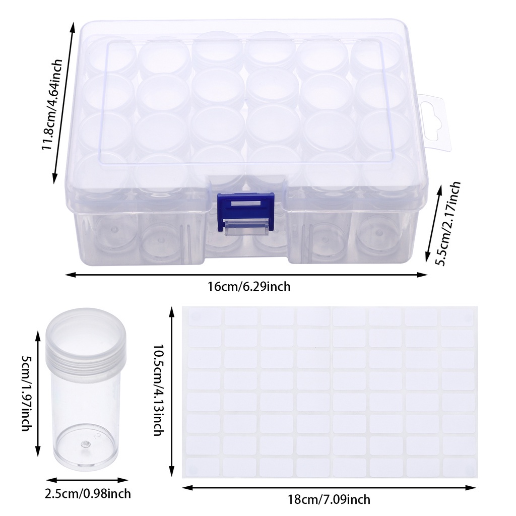 Hộp Nhựa Rỗng Đựng Hạt Cườm Làm Tranh Đính Đá Diy