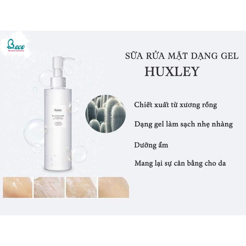 Gel rửa mặt Huxley xương rồng Huxley Cleansing Gel 200ml- Út store