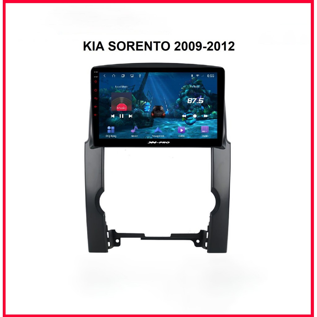 Màn hình android Sorento 2009 - 2012 Ram 2/32GB cắm sim 4G