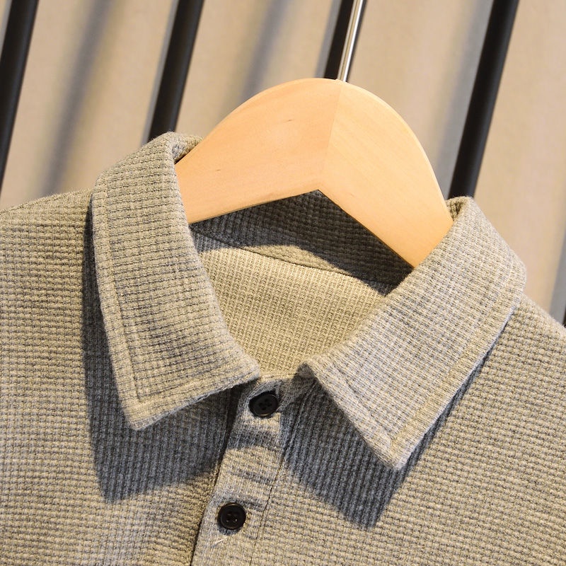 Bộ Áo Thun POLO Màu Trơn Phối Quần Short Thời Trang Mùa Hè Hàn Quốc Cho Bé Trai