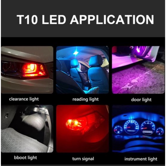 1 bóng đèn LED T10 COB Glass, T10 siêu sáng ô tô xe máy