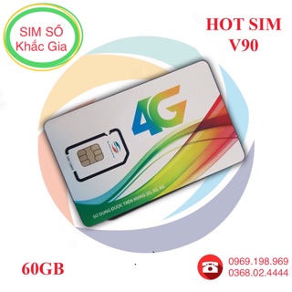 SIM 4G V120 -V90 . 62Gb DaTa và Gọi Miễn Phí