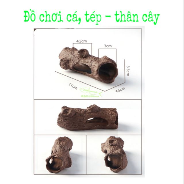Đồ chơi cá, tép- hình thân cây