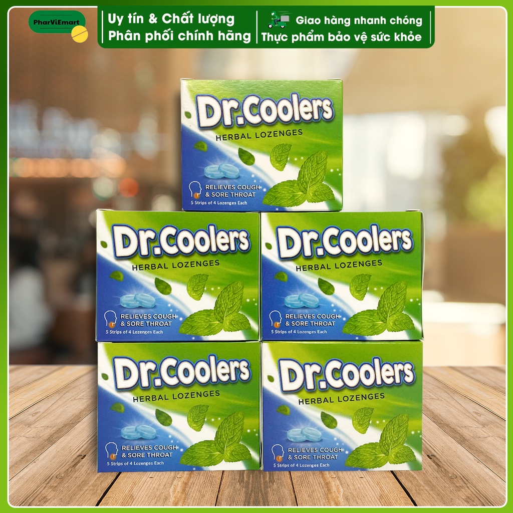Viên Ngậm Thảo Dược Dr.Coolers Vị Bạc  Giảm Đau Rát Họng