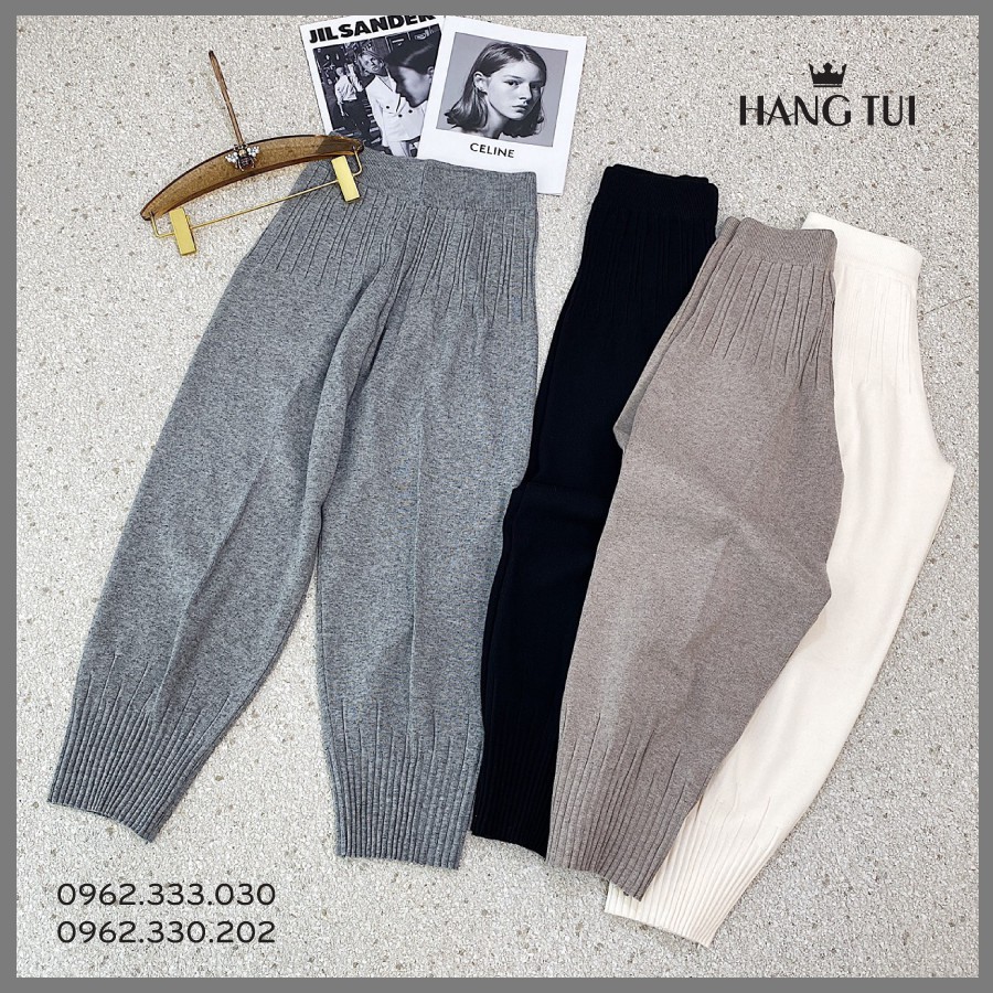 Quần len bo gấu free size
