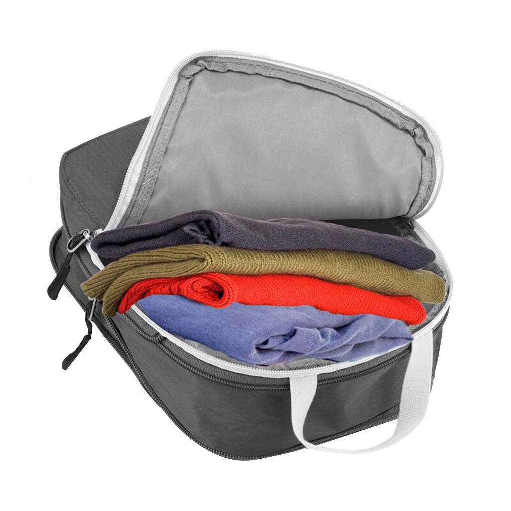 3 Pieces Packing Cubes Set Travel Luggage Packing Organizer Travel Compression Suitcase Bags - Black