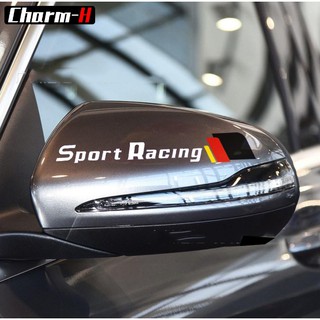 Bộ 2 tem dán gương chiếu hậu ô tô Sport Racing