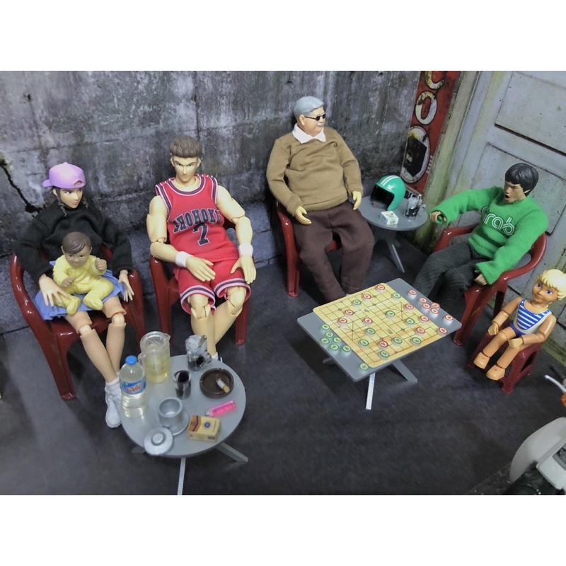 Mô hình bàn ghế nhựa 1/12