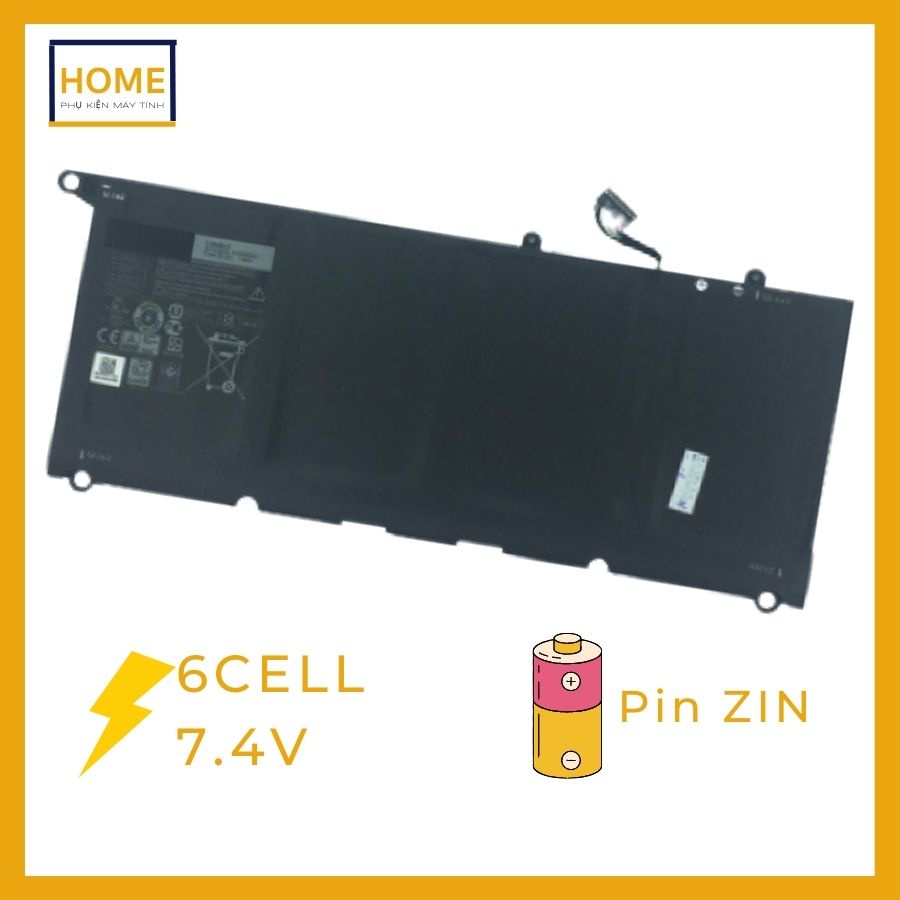Pin laptop ZIN Dell XPS 13 9343 9360 9343 9350 6cell- Bảo hành 1 năm