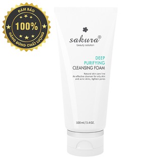 Sữa Rửa Mặt Dầu Mụn Sakura Deep Purifying Cleansing Foam (100ml)