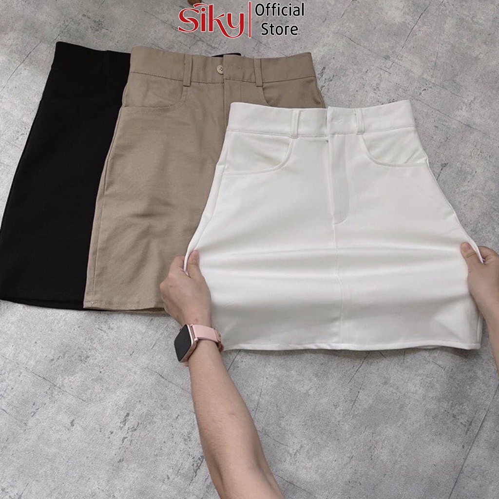 Chân váy nữ SIKY chữ A dáng ngắn chất liệu kaki - CV08