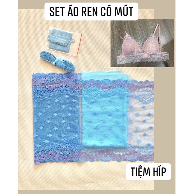 SET PHỤ LIỆU may áo lót cơ bản, có mút