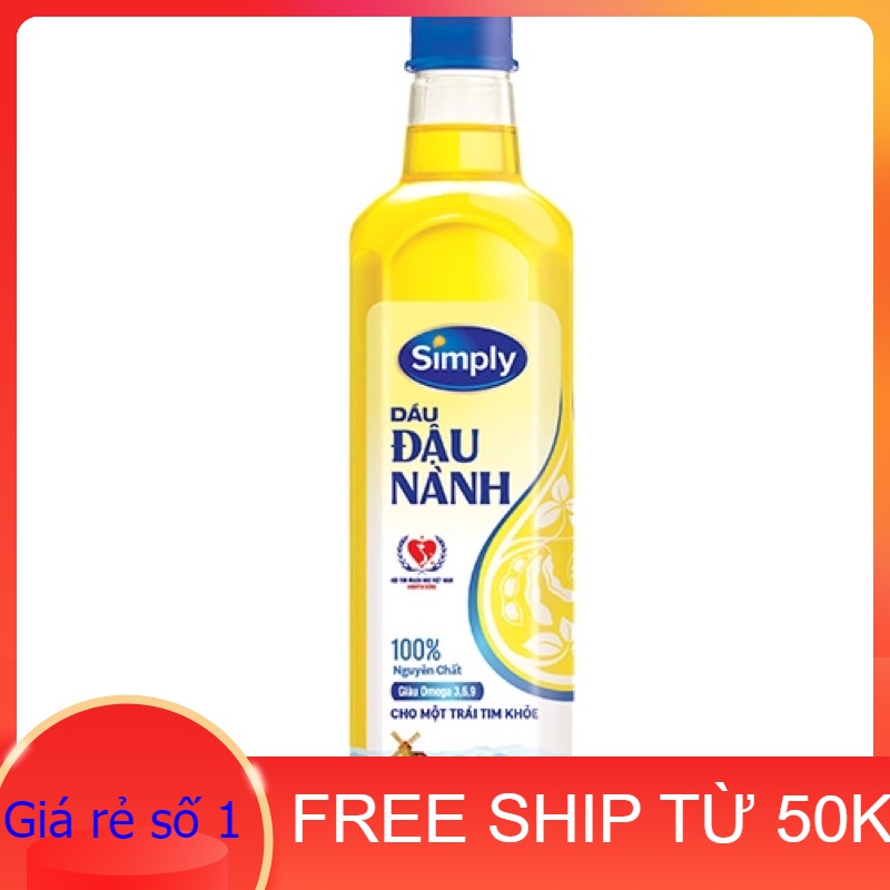 Dầu ăn simply  đậu nành 1l date mới