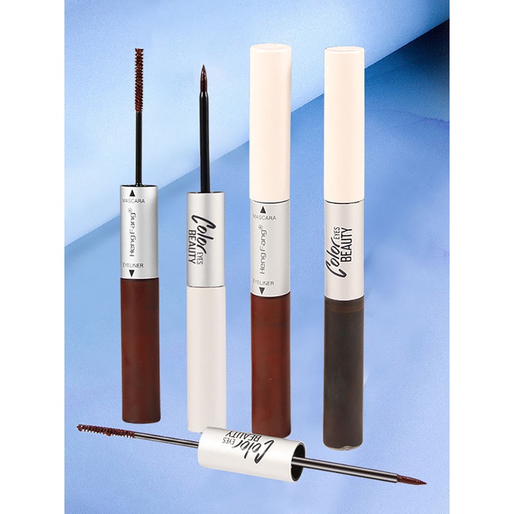 Bút kẻ mắt nước kiêm mascara chải cong mi 2 đầu khó nhòe lâu trôi tiện dụng cho trang điểm | BigBuy360 - bigbuy360.vn