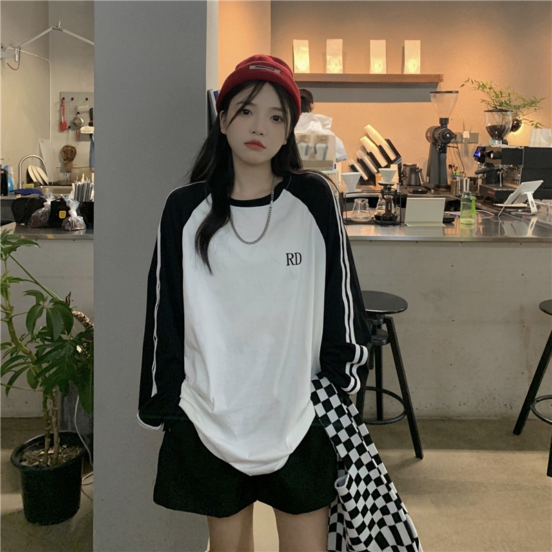 Áo Thun Nữ Dài Tay Dáng Rộng Phong Cách Mùa Thu Mới