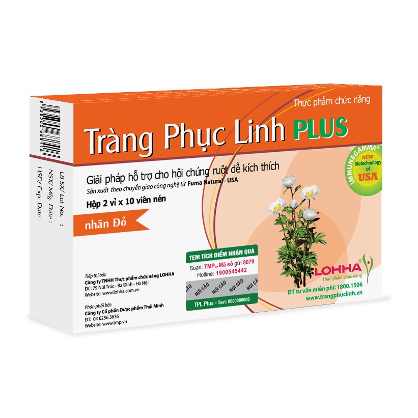 TRÀNG PHỤC LINH PLUS - Hỗ trợ hội chứng ruột kích thích và đại tràng co thắt.