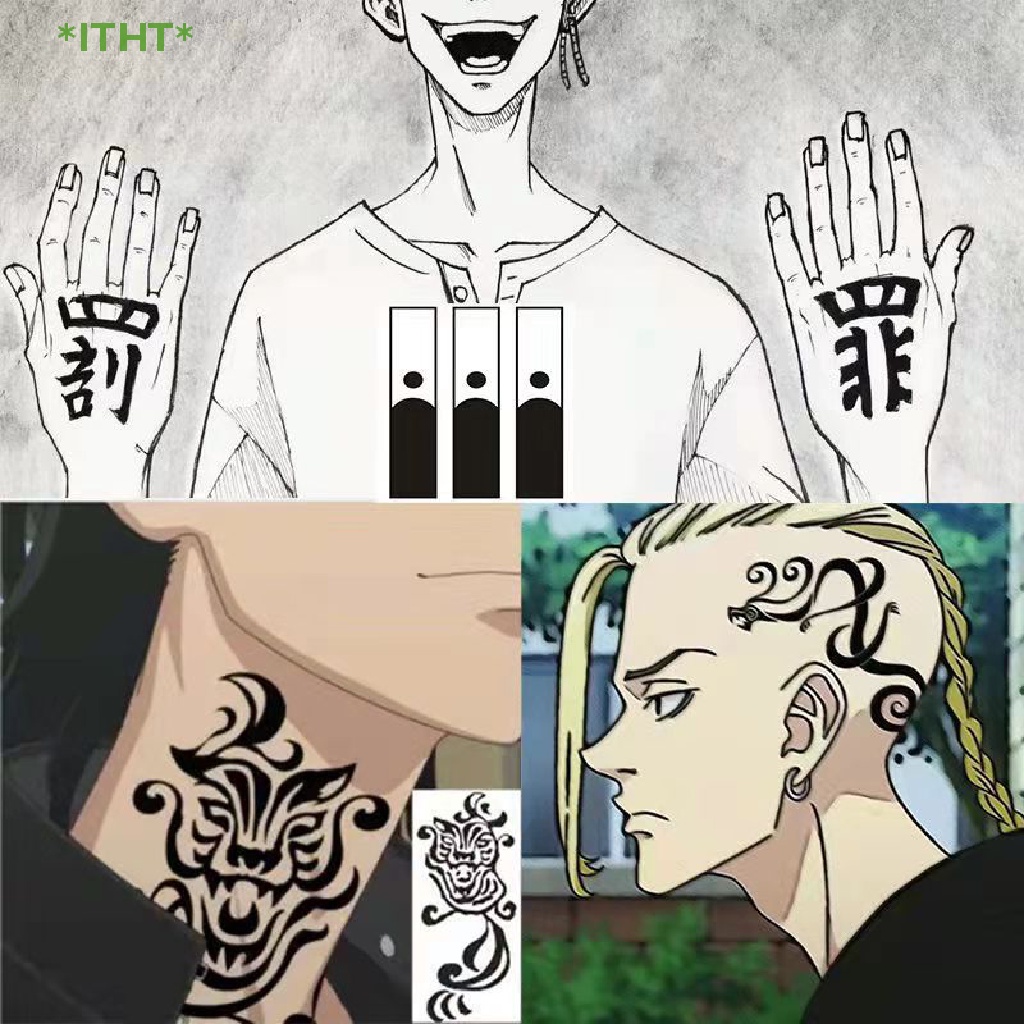 Hình Xăm Dán Tạm Thời Chống Nước Họa Tiết Anime Tokyo Revengers Mới