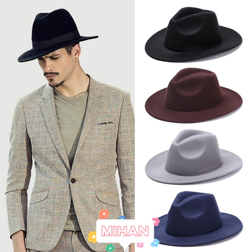 Mũ Fedora Rộng Vành Thời Trang Vintage Cho Nữ MIHAN1