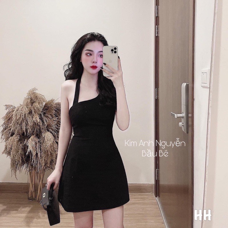 đầm body dây_ chéo ngực