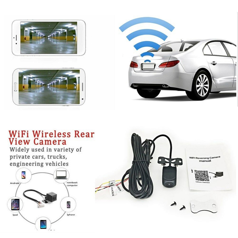 Camera Lùi Xe Hơi Không Dây Wifi Tầm Nhìn Ban Đêm | BigBuy360 - bigbuy360.vn