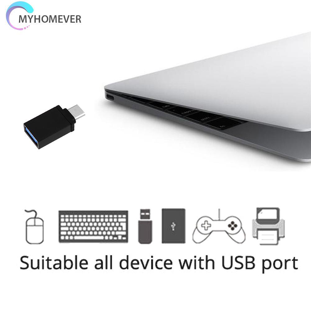 myhomever Aluminum Alloy USB3.1 Type-C to USB3.0 OTG Converter Adapter