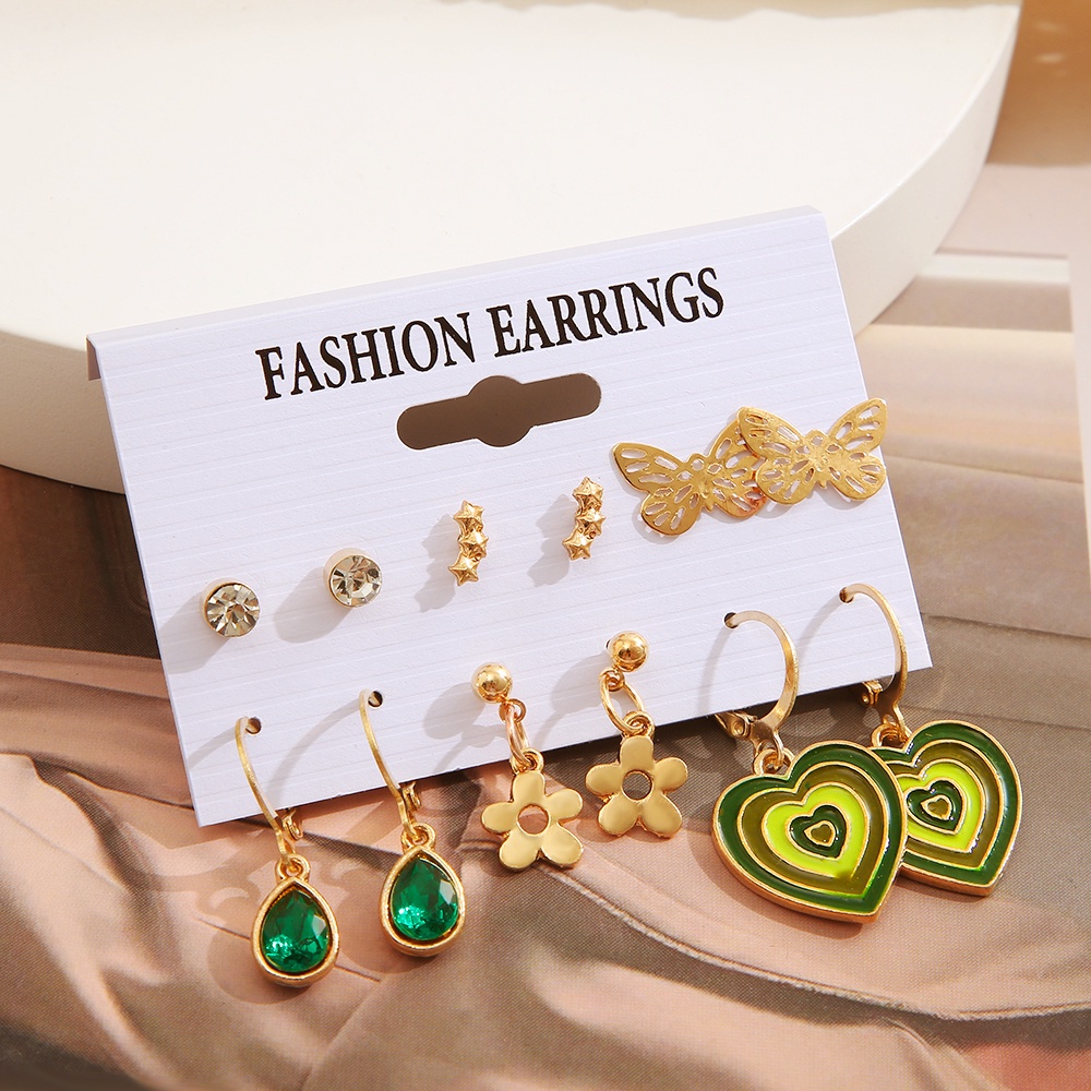 iF YOU Đôi Bông Tai Dáng Dài Họa Tiết Hoa Thời Trang Cho Nữ