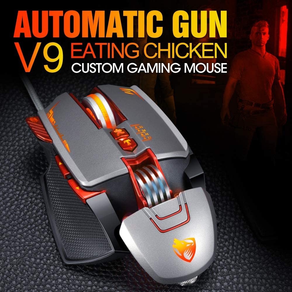 Chuột Mouse T-WOLF V9 Black LED USB Gaming