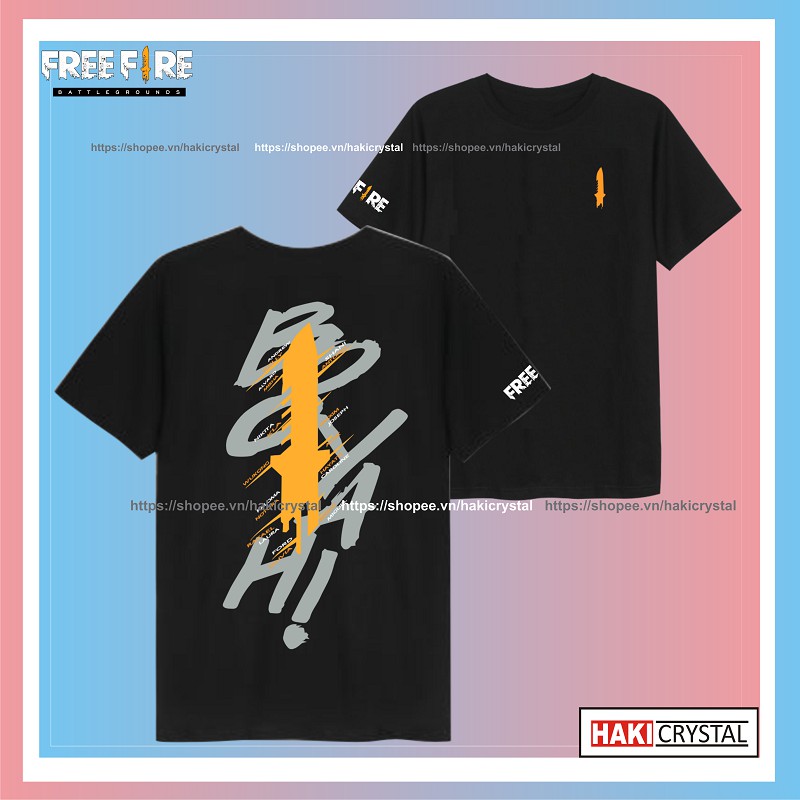 Áo thun Free Fire, áo thun đen Booyah, Mẫu mới cực hot