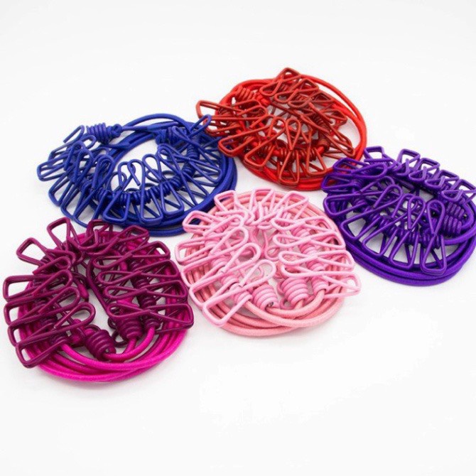 GG Dây phơi đồ thông minh 5m kèm 12 kẹp - Dây phơi quần áo có kẹp - Dumi Shop