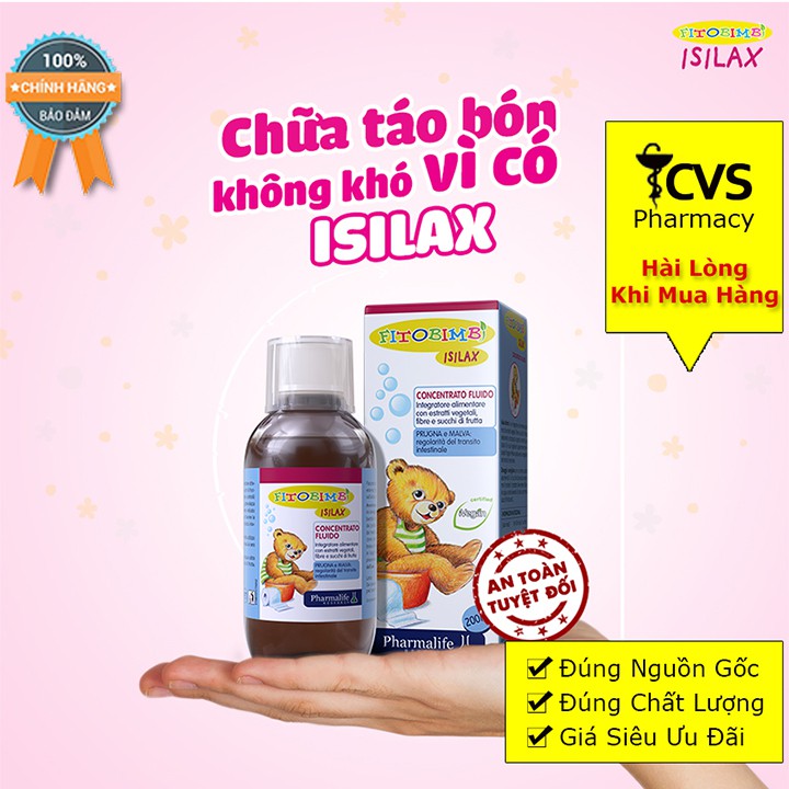 Siro Isilax Bimbi 200ml - Siro Thảo Dược Châu Âu Chống Táo Bón Cho Trẻ